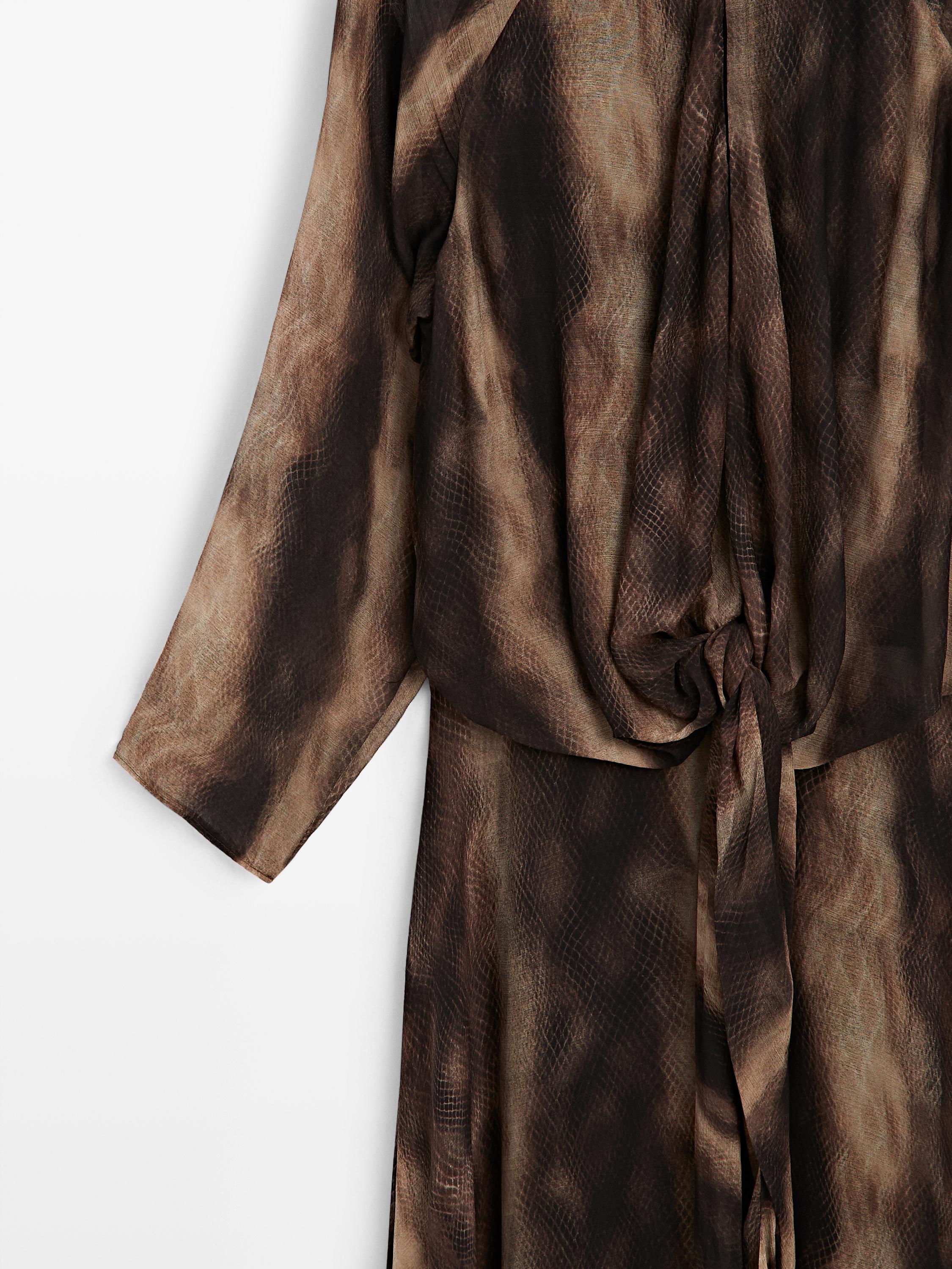 Robe fluide à imprimé animal